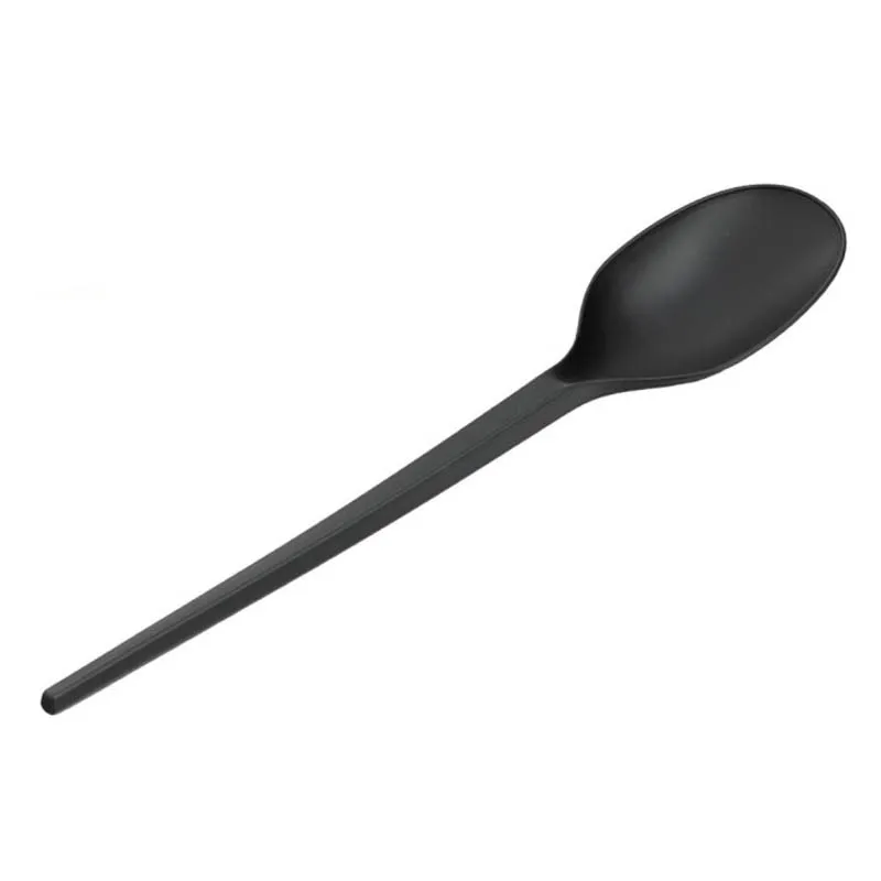 Cucharas Compostables CPLA Negras 18cm